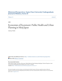 Economies of Excrement: Public Health and Urban Planning in Meiji