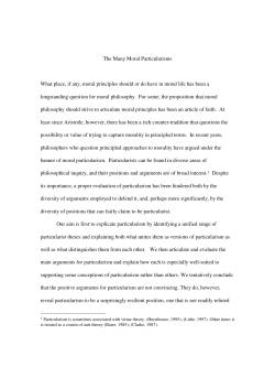 The Many Moral Particularisms