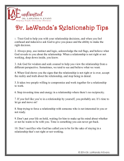 Dr. LaWanda`s Relationship Tips