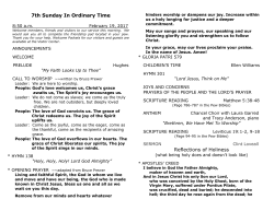4th Sunday of Easter - First Presbyterian Church