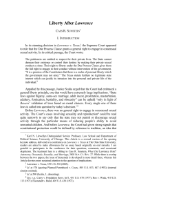 Liberty After Lawrence - Moritz College of Law