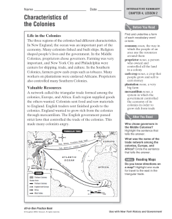 Lesson 2 Characteristics of the Colonies