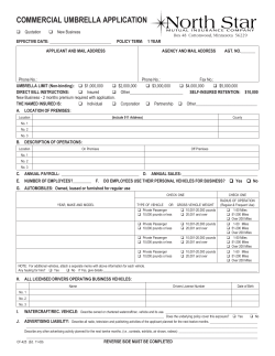 commercial umbrella application