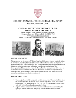 GORDON-CONWELL THEOLOGICAL SEMINARY, Boston Campus
