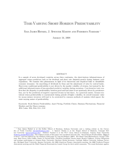 time-varying short-horizon predictability