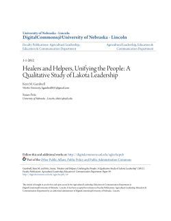 A Qualitative Study of Lakota Leadership