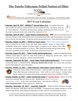 TNTN 2017 Event Calendar - The Federal Creek Indian