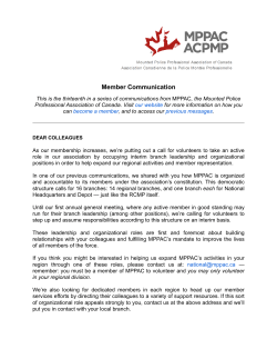 Communication 13 - Mounted Police Association