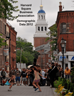 Harvard Square Business Association Demographic Data 2012