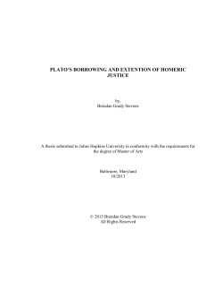PLATO`S BORROWING AND EXTENTION OF HOMERIC JUSTICE