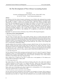 On The Development of West African Accounting System