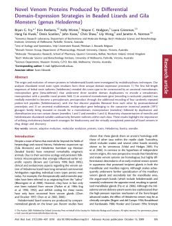 Novel Venom Proteins Produced by Differential