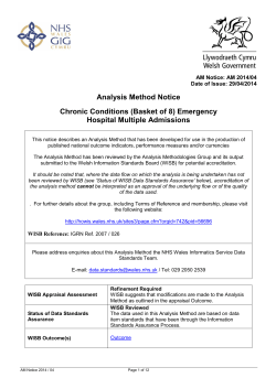 Analysis Method Notice Chronic Conditions (Basket of 8