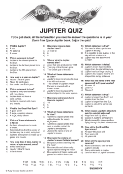 jupiter quiz - Ruby Tuesday Books