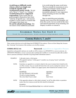 Comma Rules 6, 7, and 8