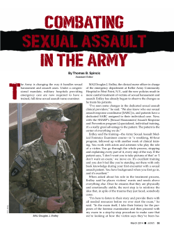 Combating Sexual Assault In the Army