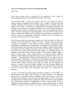 Time and Transformation in the Art of Yinka Shonibare