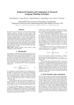 Empirical Evaluation and Combination of Advanced