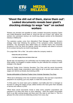 Leaked documents reveals beer giant`s shocking strategy