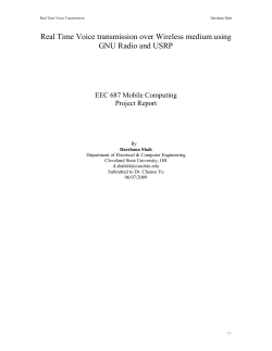 Real Time Voice transmission over Wireless medium using GNU