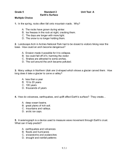 9.3.1 Grade 5 Standard 2 Unit Test A Earth`s Surface Multiple