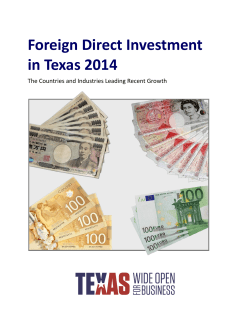 Foreign Direct Investment in Texas 2014