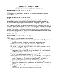 PROFESSIONS AND OCCUPATIONS (225 ILCS 225/) Private