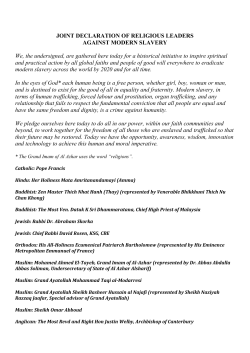 Joint Declaration of Religious Leaders