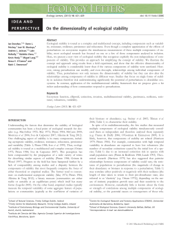 On the dimensionality of ecological stability