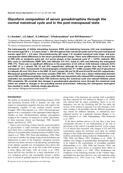 Glycoform composition of serum gonadotrophins