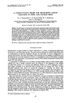 a conductance probe for measuring liquid fraction in pipes and