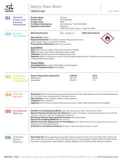 Safety Data Sheet osmium