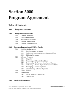 Section 3000 Program Agreement