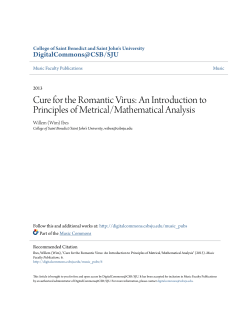 Cure for the Romantic Virus: An Introduction to Principles of Metrical