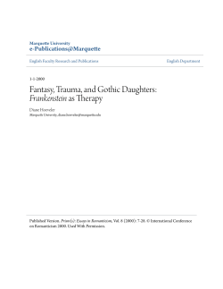 Fantasy, Trauma, and Gothic Daughters - e