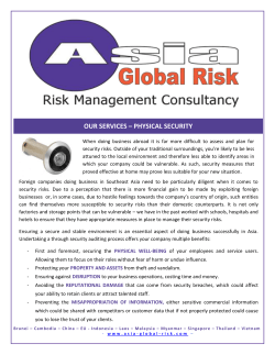 our services &ndash; physical security
