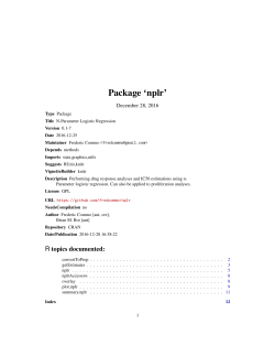 Package `nplr`