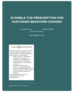 is mobile the prescription for sustained behavior change?