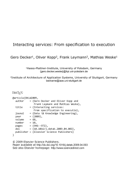 Interacting Services: From Specification to Execution
