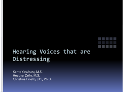 Implementing Hearing Voices that are Distressing