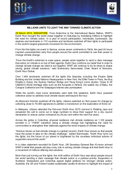 MILLIONS UNITE TO LIGHT THE WAY TOWARD