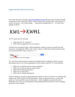 Upgrade your KWL Chart to th 21st Century