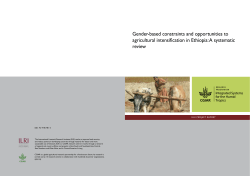Gender-based constraints and opportunities to agricultural