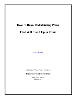 How to Draw Redistricting Plans That Will Stand Up in Court