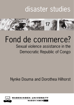 Sexual Violence Assistance in the Democratic Republic of Congo.