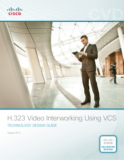 H.323 Video Interworking Using VCS