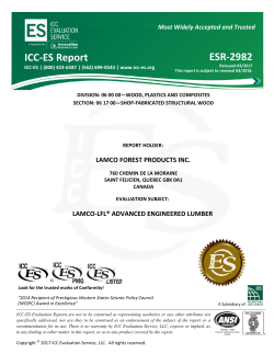 ESR-2982 - Lamco Forest Products Inc. - ICC-ES