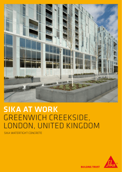 SIkA AT WORk Greenwich creekside, London, United kinGdom
