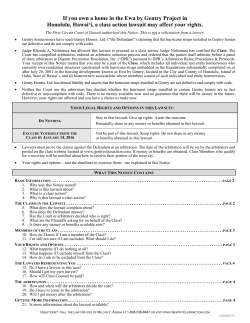 If you own a home in the Ewa by Gentry Project in Honolulu