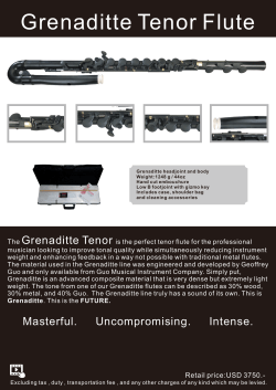 Executer Headjoint Grenaditte Tenor Flute